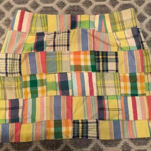 J. Crew preppy madras plaid miniskirt NWT